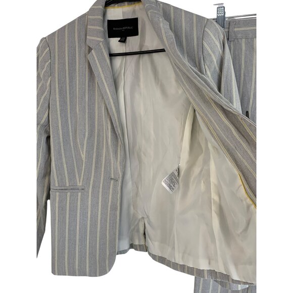 Banana Republic Womens Stripe Two-Piece Suit Set 00P Blazer & Pants - Picture 8 of 13